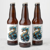 2024 Jaar van Blue Dragon Bier Etiket (Flessen)