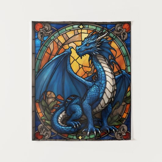 2024 Jaar van Blue Dragon Wandkleed (Voorkant)