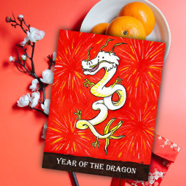 2024 Jaar van de Draak ansichtkaart Briefkaart