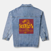 2024 Jaar van de Draak Chinees Nieuwjaar Denim Jacket (Achterkant)