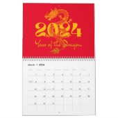2024 Jaar van de Draak Chinees Nieuwjaar Kalender (Mar 2026)
