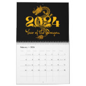 2024 Jaar van de Draak Chinees Nieuwjaar Kalender (Feb 2026)
