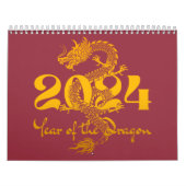 2024 Jaar van de Draak Chinees Nieuwjaar Kalender (Hoes)
