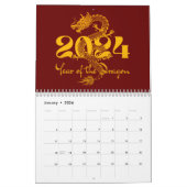 2024 Jaar van de Draak Chinees Nieuwjaar Kalender (Jan 2026)