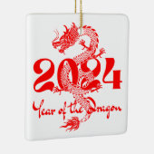 2024 Jaar van de Draak Chinees Nieuwjaar Keramisch Ornament (Rechts)