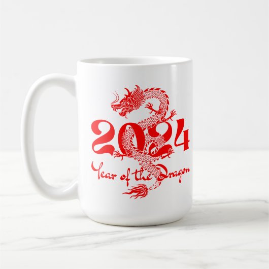 2024 Jaar van de Draak Chinees Nieuwjaar Koffiemok (Links)