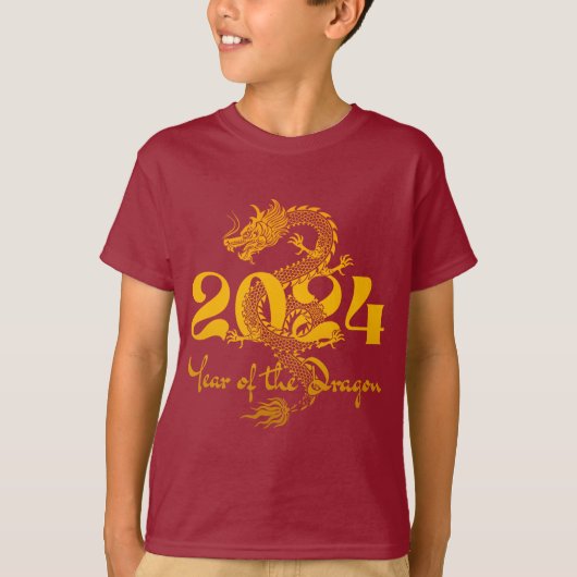 2024 Jaar van de Draak Chinees Nieuwjaar T-shirt (Voorkant)