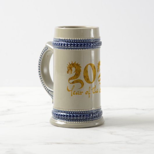 2024 JAAR VAN DE DRAAK GOUD BIERPUL (Voorkant links)