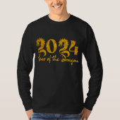 2024 JAAR VAN DE DRAAK GOUD T-SHIRT (Voorkant)