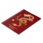 2024 Jaar van de draak Maan Nieuwjaar 2024 Notitieboek (Linkerzijde)