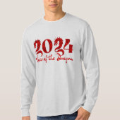 2024 JAAR VAN DE DRAAK ROOD T-SHIRT (Voorkant)