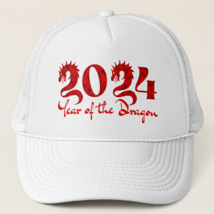 2024 JAAR VAN DE DRAAK ROOD TRUCKER PET