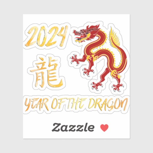 2024 Jaar Van De Draak Sticker (Vel)