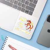 2024 Jaar van de Draak Sticker (Laptop met iPhone)