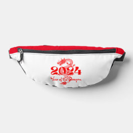2024 Jaar van de draak wit rood Heuptasje