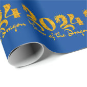 2024 JAAR VAN DE DRAGON GOUD CADEAUPAPIER (Rol Hoek)