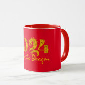 2024 JAAR VAN DE DRAGON GOUD MOK (Voorkant rechts)