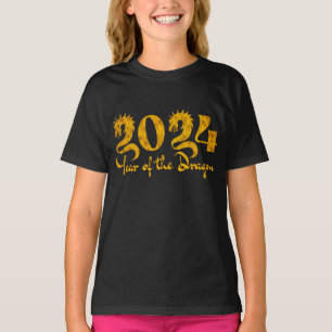2024 JAAR VAN DE DRAGON GOUD T-SHIRT