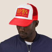 2024 JAAR VAN DE DRAGON GOUD TRUCKER PET (In situ)