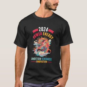 2024 Jaar van Dragon Chinees Nieuwjaar Chinese Hor T-shirt