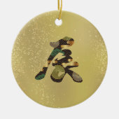 2024 Japanse Kanji Dragon Keramisch Ornament (Voorkant)