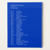 2024 Joodse Evenementenplanner | מתכנןולח ש נ ה Planner (Achterkant)