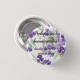 2024 JW asamblea Prediquemos flores Ronde Button 3,2 Cm
