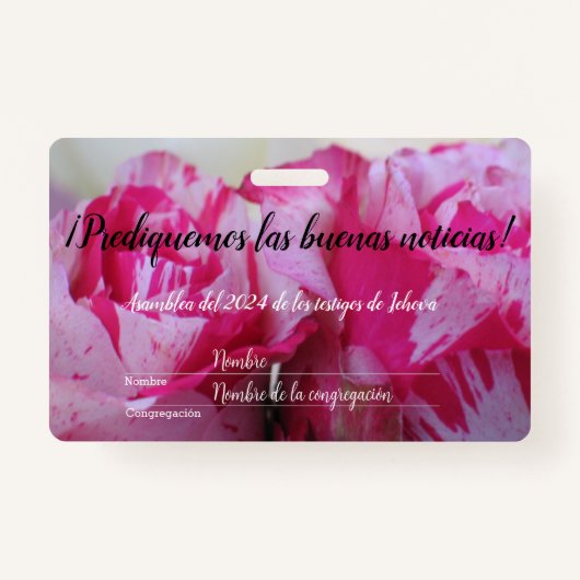 2024 JW asamblea TJ rosas personaliza Badge (Voorkant)