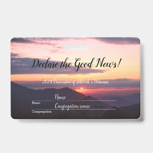 2024 JW convention Badge (Voorzijde)