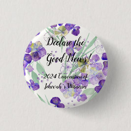 2024 JW Convention Hydrangea petals customize Ronde Button 3,2 Cm