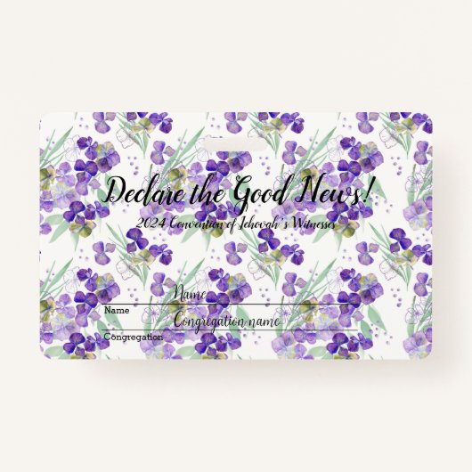 2024 JW convention Hydrangeas Badge (Voorkant)