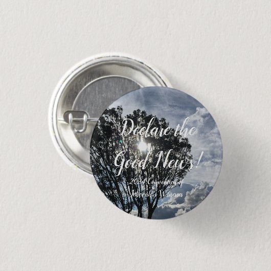 2024 JW Convention sunlight and clouds Ronde Button 3,2 Cm (Voorkant /achterkant)