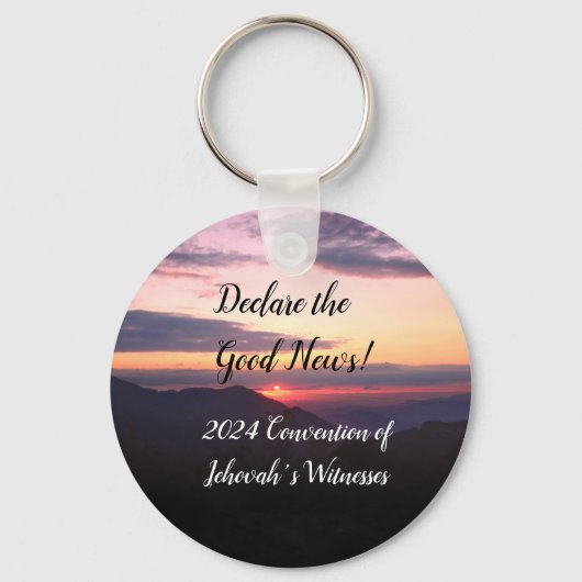 2024 JW Convention Sunset customizable Sleutelhanger (Voorkant)