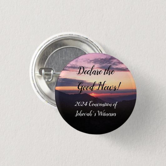 2024 JW Convention Sunset customize Ronde Button 3,2 Cm (Voorkant /achterkant)