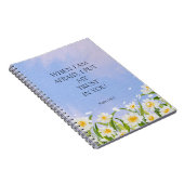 2024 JW Jaar Tekst Psalm 56:3 wit bloemig Notitieboek (Rechterzijde)