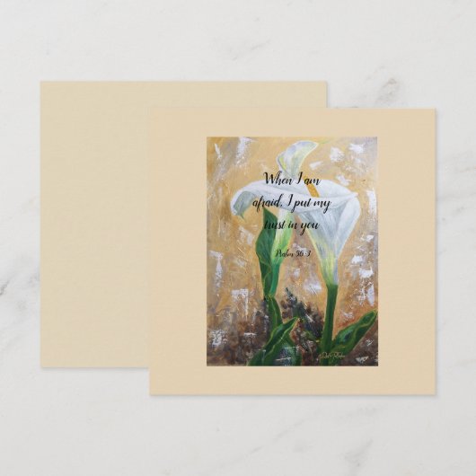 2024 JW year text Psalm 56:3  Bedankkaart (Voorkant / Achterkant)