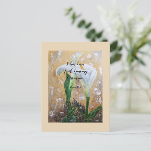 2024 JW year text Psalm 56:3 Briefkaart (Staand voorkant)