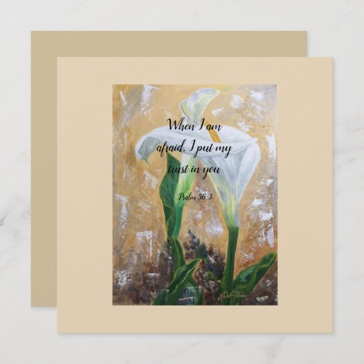 2024 JW year text Psalm 56:3 Kaart (Voorkant / Achterkant)