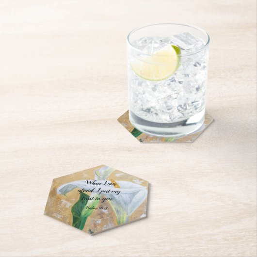 2024 JW year text Psalm 56:3 Kartonnen Onderzetters (Insitu)