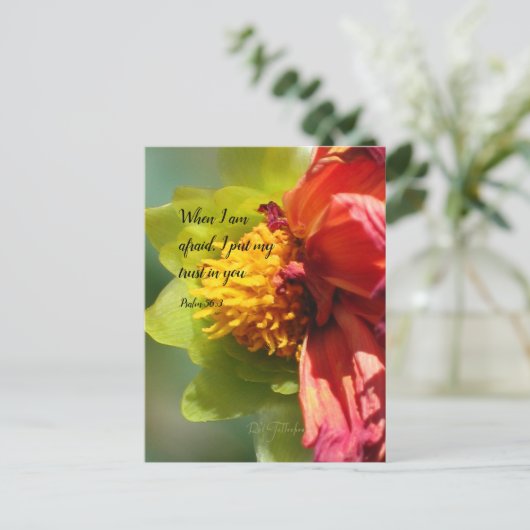 2024 JW year text Psalm 56:3  Uitnodiging Briefkaart (Staand voorkant)