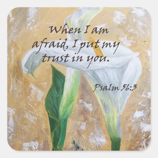 2024 JW year text Psalm 56:3 Vierkante Sticker (Voorkant)