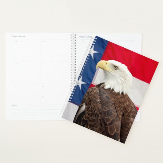 2024 Kale adelaar met Amerikaanse vlag Planner (Display)