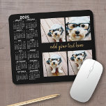 2024 Kalender - 4 fotocollage moderne scripttekst Muismat<br><div class="desc">Een kalender van 2024 met een plaats voor 4 foto's. U kunt een naam,  monogram of andere aangepaste tekst toevoegen. De kalender is overzichtelijk en gemakkelijk te lezen. U kunt de achtergrondkleur wijzigen als u op de link Aanpassen klikt en naar het geavanceerde ontwerpgebied gaat.</div>