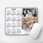 2024 Kalender 5 Familie Foto US Feestdagen Eenvoud Muismat (Met muis)