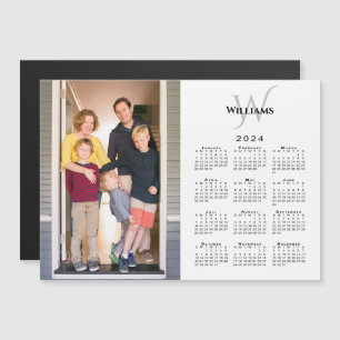 2024 Kalender Aangepaste Foto Monogram Naam Magnee
