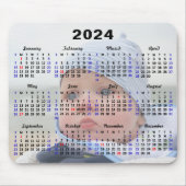 2024 Kalender Amerikaanse Feestdagen Volledige fot Muismat (Voorkant)