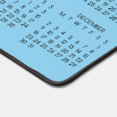 2024 Kalender Baby Blauwe Kleur Achtergrond Bureaumat (Hoek)