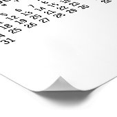 2024 Kalender - Basic Zwart Wit Minimaal Poster (Hoek)
