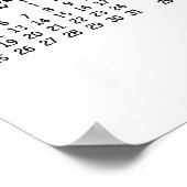 2024 Kalender - Basic Zwart Wit Minimaal Poster (Hoek)