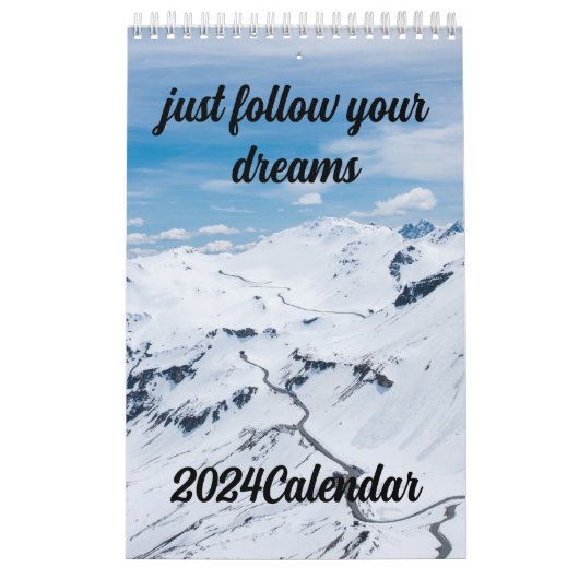 2024 Kalender bergen Volg je dromen (Hoes)